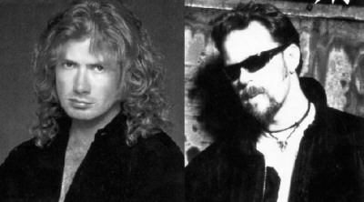 Dave Mustaine and James Hetfield, 1996 - enemies <br />How things have changed.